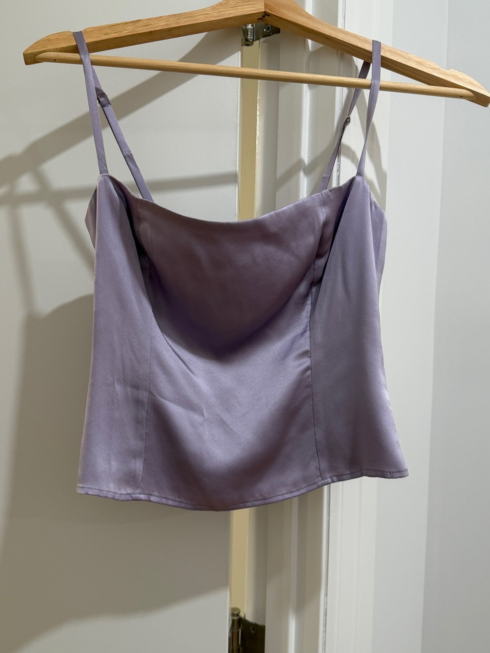 Reformation purple silk top
